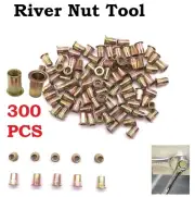 300 PCS Threaded Nut Rivet Gun M3-M8 Insert Tool Set Riveter Nutsert Kit AUS
