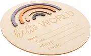 UPKOCH Unique Wooden Baby Milestone Sign New Baby Announcement Monthly Milestone Cards for Nursery Decor