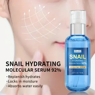 Ruoall Snail Mucin 92% 保濕霜,適合乾性皮膚的日常面部凝膠霜,敏感肌膚,晚霜,用於撫平細紋和黑眼圈