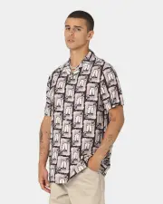 [CARRE] Carre Parisian Rugu Short Sleeve Button Up Shirt Multi-coloured - Size S S Multi-coloured