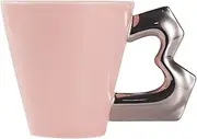 Water Cup Ceramic Coffee Mug Milk Cup Classic Mug Drinking Cups with Saucers Microwave and Dishwasher Safe for Tea Coffee Cocoa Coffee Mug (Color : Pink)