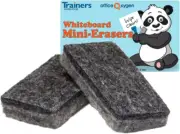 Mini Erasers for Whiteboard Dry-Erase, Set of 30 erasers, 2.5" Long, Charcoal