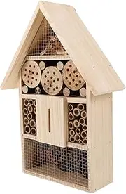 Yardwe Hanging Insect House Outdoor Decorative Wood Bee House Insect Hotel Garden