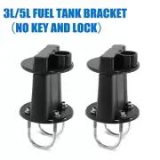 2x Engineering Plastic Black Fuel Tank Bracket（no key & Lock）for 3L/5L Fuel Tank