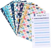 HOODANCOS 26 Pcs Budget Envelopes Set Creative 6 Holes Sheets Stickers Money Envelopes for Budgeting
