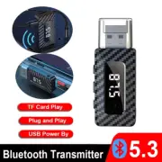 Wireless USB Bluetooth 5.3 Audio Transmitter Receiver AUX Adapter For PC TV Car