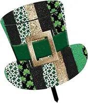 FONDOTIN Patricks Day Garden Sign Decorative Yard Stake Hat Card Perfect Outdoor Decor
