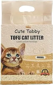 *Bonus Gift Premium Cute Tabby Tofu Cat Litter, 6L. Biodegradable. Made from 100% Natrual Food-Grade Bean Curd residues. Dust-Free, Flushable