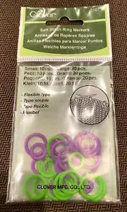 Clover 3107 Soft Stitch Ring Markers 30/Pkg (10 Small/20 Large)