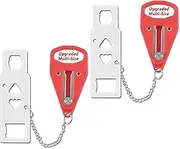 AceMining Portable Door Lock Home Security Door Locker Travel Lockdown Locks for Additional Safety and Privacy Perfect for Traveling Hotel Home Apartment College(2 Pack)