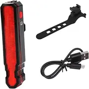 Sosoport 1Pc USB Rechargeable Bike Tail Light with Design LED Turn Signal Light for Safe Night Riding and Outdoor Cycling