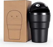 trasgo for Car Cup Holder Trash Can Small Mini Trash Can Car Office Household Trash Can (Black)