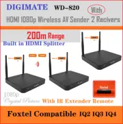 Digimate WD-820 1080P HDMI AV Sender Transmitter + 2Receivers Foxtel Compatible