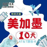 在飛比找momo購物網優惠-【AOTEX】10天美國上網卡AT&T原生卡預付卡 全程高速