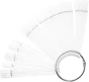 MUSISALY Sample Cards Nail Polish Sample Display Fan Shape Cards Nail Art Display Board for Nail Technicians Enthusiasts
