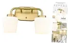 Brushed Gold Bathroom Vanity Light, Farmhouse Brass Sconces Wall Lighting with
