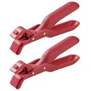 2Pcs Silicone Anti-scalding Clip Hot Bowl Dish Plate Gripper Multifunction Ergonomic Handle Pot Pan Holder Clamp Plate Lifting Tong Kitchen Supplie...