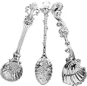 MAGICLULU 1 Set Vintage European Court Tableware Soup Spoons for Desserts Appetizers Cocktails Elegant Design for Home Restaurant Bar Use