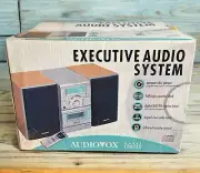 Vintage Audiovox Stereo System CD Cassette Radio Speakers Remote CD6225 2001