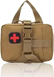 GINZER Molle Medical IFAK Pouch, Rip-Away EMT First Aid Pouch Bag, Tactical Emergency Survival Pouch, Outdoor Emergency Survival Kit, Medical EDC Pouch for Travel Camping Hiking Climbing Hunting