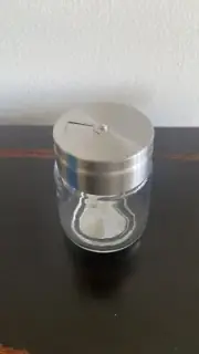 New Stainless Steel And Glass Cocoa Cinnamon condiment Shaker