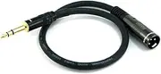 Monoprice 104759 1.5-Feet Premier Series XLR Male to 1/4-Inch TRS Male 16AWG Cable