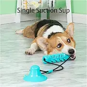 TPR Pet Dog Toy Toothbrush Chew Toy For Dogs Small Large Puppy Toys Sucker Toys Teething Stick Toy Dog Accessories Biting Toy cleaning expends energy grinding teeth (Color : 1Suction Cup Blue)