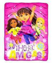 Dora And Friends Plush Super Soft Micro-Raschel Blanket Throw NWT Hola Amigas