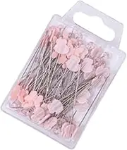 rockible 80Pcs Straight Pins Quilting Pin Colored Heads Reusable DIY Project Positioning Dressmaker Pin for Graduation Ceremonies, Pink