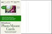 Strathmore Photo Mount Cards, White Classic Embossed Border, 100 Cards & Envelopes