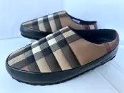 New Burberry Slipper Northaven Check Mules Size 9 Shoes Slip On Brown Check