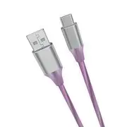 LASER USB to Type-C LED Charge Cable Pink 1M - CB-LEDUSBCPNK