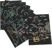 Kisangel 1 Set Funny Scratch Paper Art for Creative DIY Scraping Painting Craft for Home Kindergartens and Parties Fun Parent Activities for Birthday