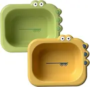 CATIEBYE 2pcs Portable Washing Basin Cartoon Design Bath Tub for Newborn Care Durable Easy to Store for Bathing Face Hands and Feet Cleaning