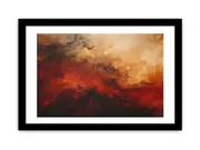 Brown And Red Abstract Framed Art Framed print Art Poster