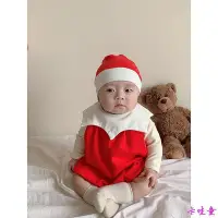 在飛比找Yahoo!奇摩拍賣優惠-聖誕包屁衣 聖誕包屁衣 紅色包屁衣 寶寶聖誕裝 秋季新款嬰兒