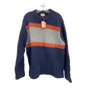 NWT Vintage American Eagle Outfitters Sweater Chunky Knit Lambswool Blue XXL