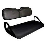 1Set Golf Cart Front Seat Bottom Cover & Backrest for 1994-2014 71602-G06, 71753-G07 Black