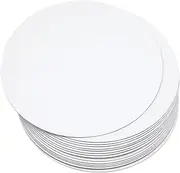 qiqee 20.32cm White Cake Boards Round 30-Packs Circles Rounds Base Food-Grade Cardboard Cake Plate(Thinner But Stronger, 8 Inch)