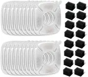 16 Pack Replacement Filters & 16 Pack Replacement Pre-Filter Sponges for Veken 95oz/2.8L Bellflower Pet Fountain Cat Water Fountain Dog Water Dispenser