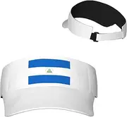 [Generic] National Emblem of Nicaragua Sun Visor Hats Nicaraguan Sunscreen Visor Cap for Sport Beach Tennis Golf Running Hiking