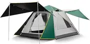 Pop Up Tent for 3-4 Person, Automatic Instant Portable Dome Tent Water-Resistant UV Protection Sun Camping Tent with Porch