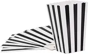 ULTECHNOVO Popcorn Holder Cartons 24pcs Black White Snack Boxes Containers for Parties Decorative