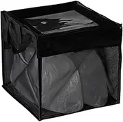 Outdoor Trash Can - 125L Deck Garbage Can Outdoor | Nylon Exterior Waste Bin | Driveway Waste Drum | Foldable Basket Wastebasket Box Recycling Holder Bucket for Room Kitchen RV Lawn Camping