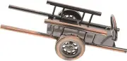 Ciieeo Vintage Iron Cart Model Wine Storage Mounted Wine Bottle Holder Decorative Wine Glass Organizer for Home Bar