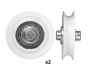 x2 - Rolltrak 32mm Acetal Concave Roller ~ NEW ~ FREE POST