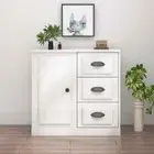 Sideboard High Gloss White 70x35.5x67.5 cm Engineered Wood vidaXL