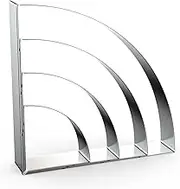 Quarter Circle Cookie Cutter Set Large - 5 Inch, 4 Inch, 3 Inch, 2 Inch - Geometric Frame Plaque Cookie Cutters Shapes Molds - Stainless Steel