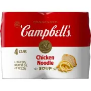 Campbell’s condensed Chicken Noodle soup, 10.75 oz can, 4 Count.......