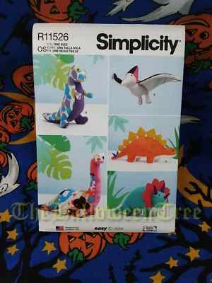 Simplicity 9585 DINOSAURS plushies stuffed animal Sewing Pattern R11526